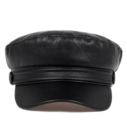 New Korean Leather Beret Fashion Ladies Hat Super Fire Wild Hats High Quality