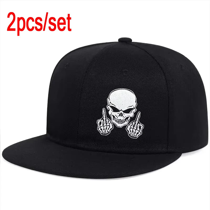 Unisex Skeleton Finger Embroidery Hip-Hop Hats Spring Autumn