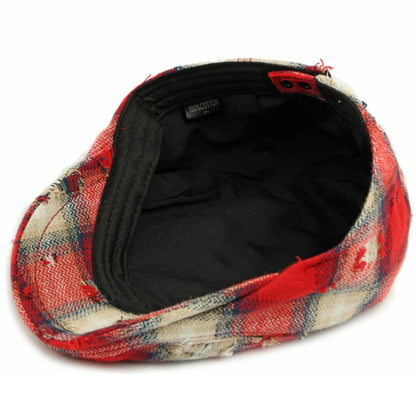 Men Women Vintage Artist Painter Plaid Beret Hat