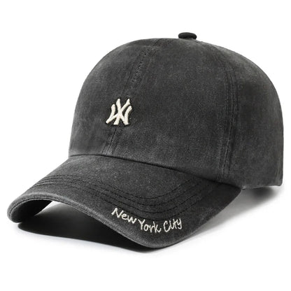 New Unisex Letter Embroidery Hole Denim Baseball Caps