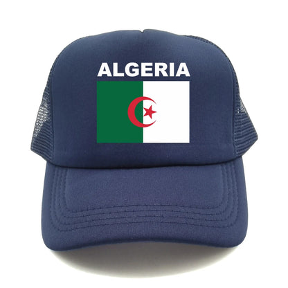 Cool Algeria Trucker Cap Men Algeria Flag Hat Baseball Cap