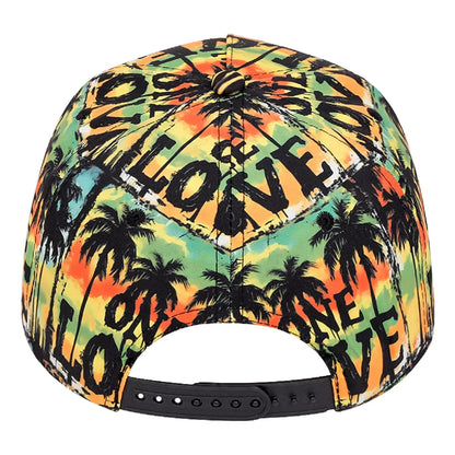Printed LOVE Coconut Tree Men's Baseball Hat Hip Hop Hat Women's