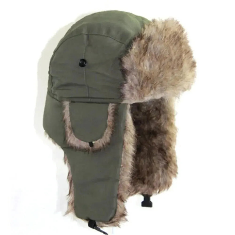 Men's Winter Trapper Aviator Trooper Earflap Warm Russian Waterproof Ski Hat