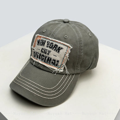 American Retro Patched Letters Baseball Hats
