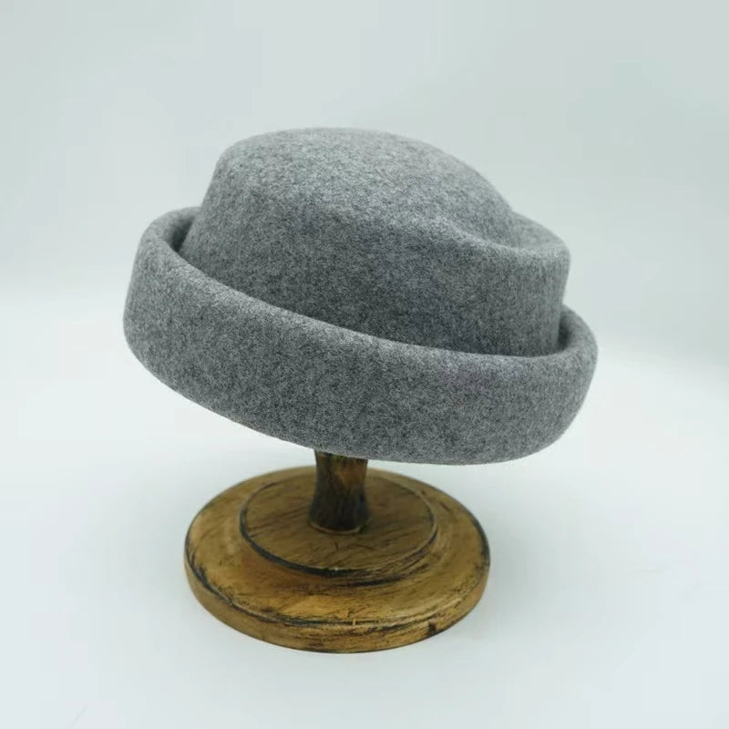 Japanese Retro White Black Brown Camel Wool Beret Women's Autumn And Winter