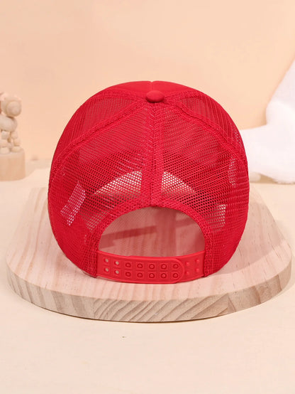 1pc Children's Letter A-Z Sunshade Baseball Cap, Spring and Summer Mesh Breathable