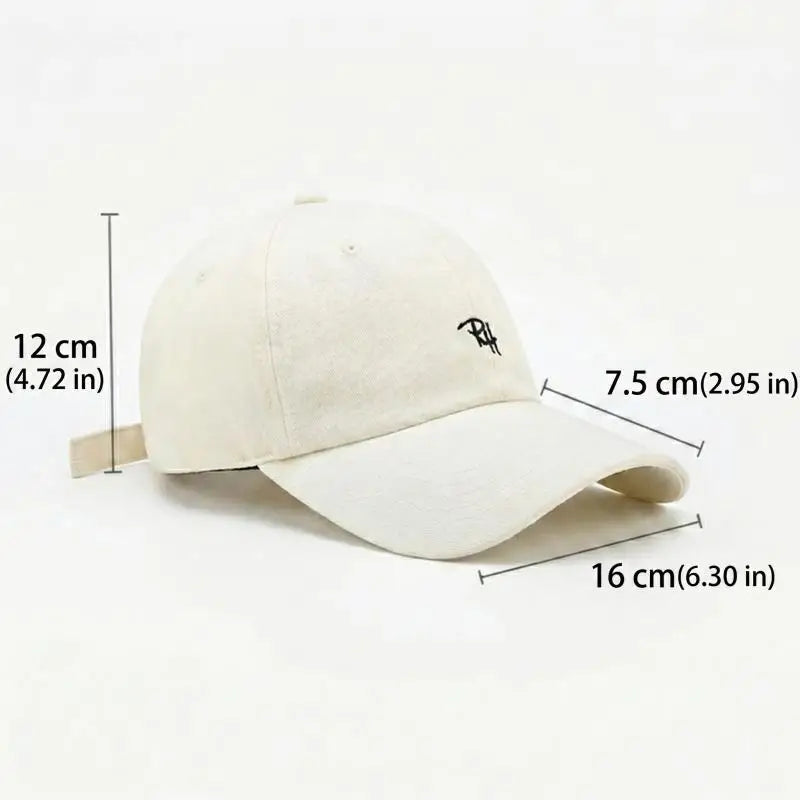 Unisex RH Letter Embroidery Baseball Cap Summer Casual Hat Outdoor Shade Adjustable Hip Hop Hats