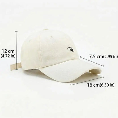 Unisex RH Letter Embroidery Baseball Cap Summer Casual Hat Outdoor Shade Adjustable Hip Hop Hats