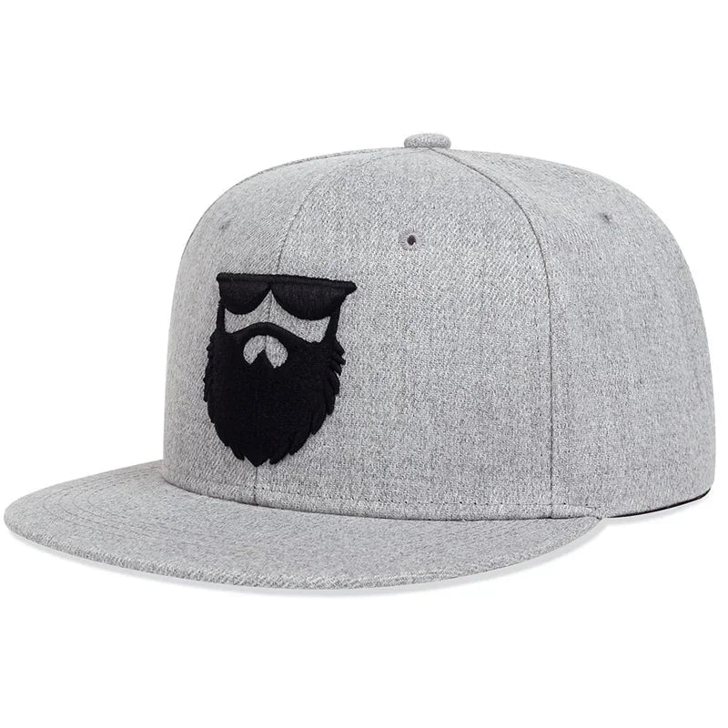 Unisex Beard Old Men Embroidery Hip-Hop Hats Spring Autumn