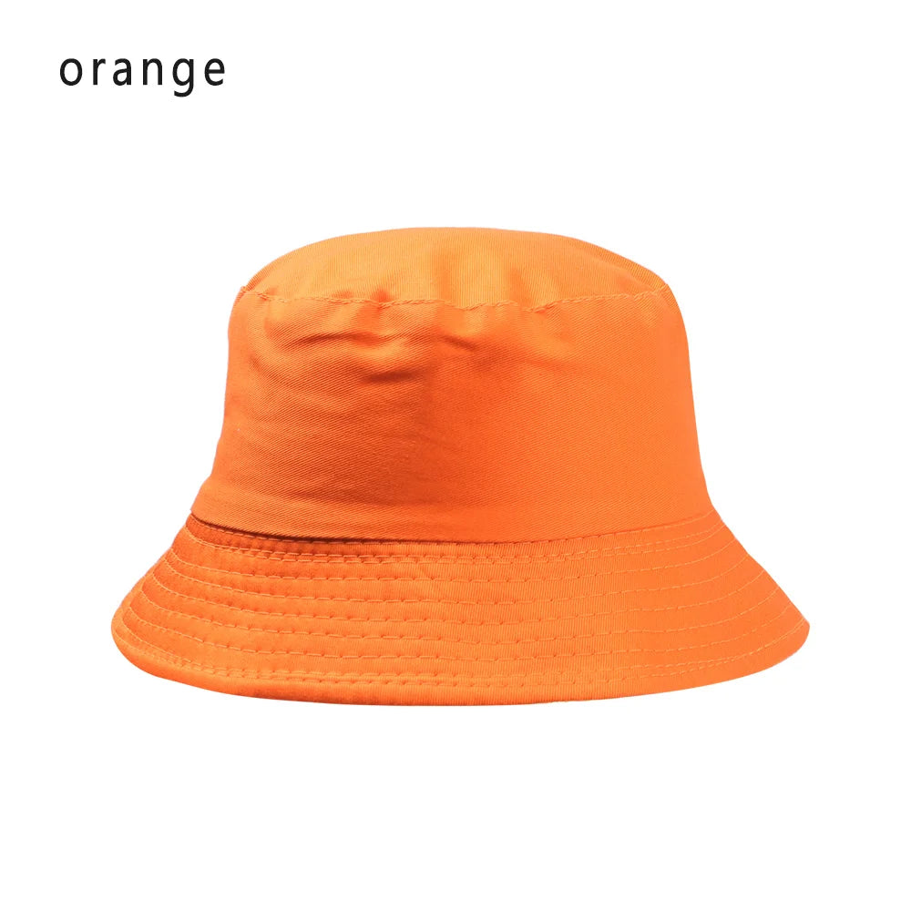 Panama Bucket Hat Candy Color/Hip Hop Maple Leaf Cotton