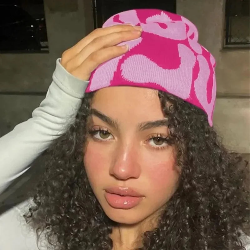 Soft Stretch Knitted Slouchy Cap For Casual Spring & Autumn Wear
