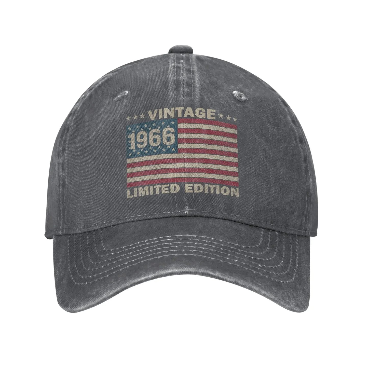 Fashion USA Flag 60 Birthday American 1966 60th Birthday Baseball Cap
