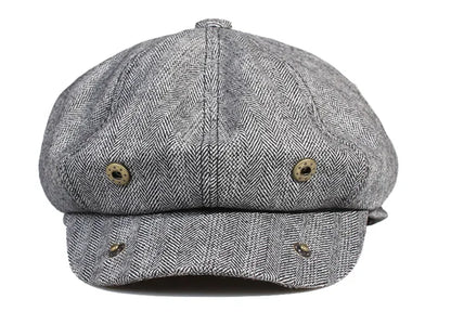 Men Street Bonnet 55% Wool Beret Sheepskin Camel/Grey Male Thin Hats
