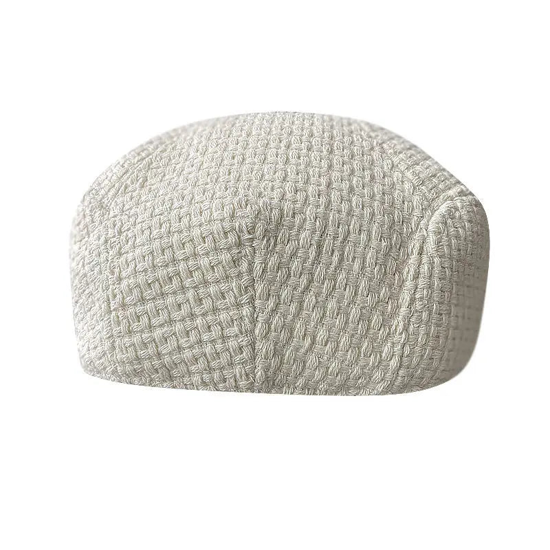 Big Size Summer Linen Solid Newsboy Caps