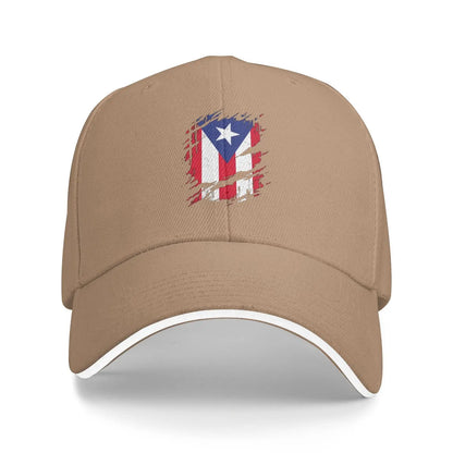 Puerto Rico Flag Print Cap Outdoor Baseball Caps Men's Hats Women's