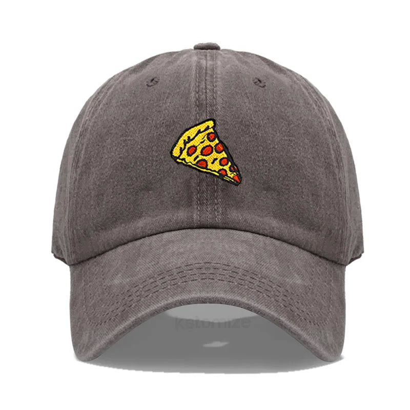 Pizza Embroidered Baseball Cap For Women Men
