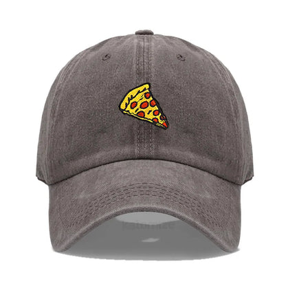 Pizza Embroidered Baseball Cap For Women Men