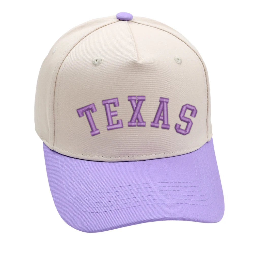 Texas Trucker Hat 3D Embroidery Two Tone Baseball Cap