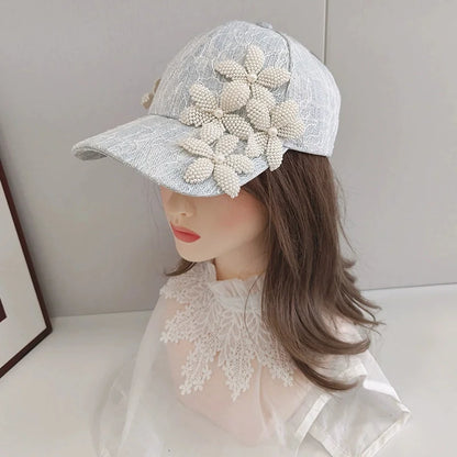 2026 Flower Lady Baseball Hat Women Leisure Visors Cap