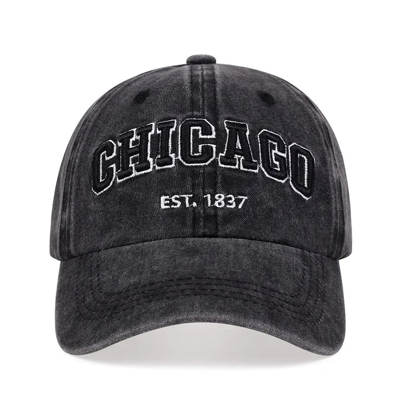 Letter Chicago Baseball Cap Men Women Spring Summer