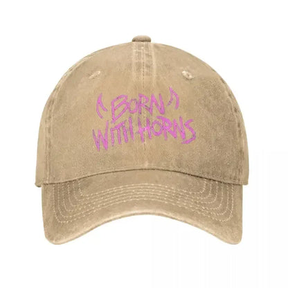 Born With Horns Outfits Men Women Baseball Cap