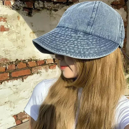 Foldable Wide Brim Sun Hat Drawstring Adjustable