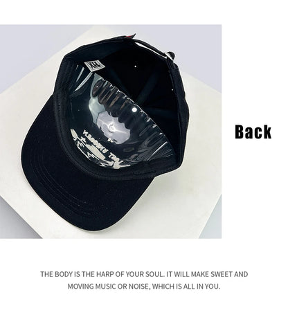 New Unisex Niche Unicorn Letters Embroidery Baseball Hats Flat Eave Sunshade