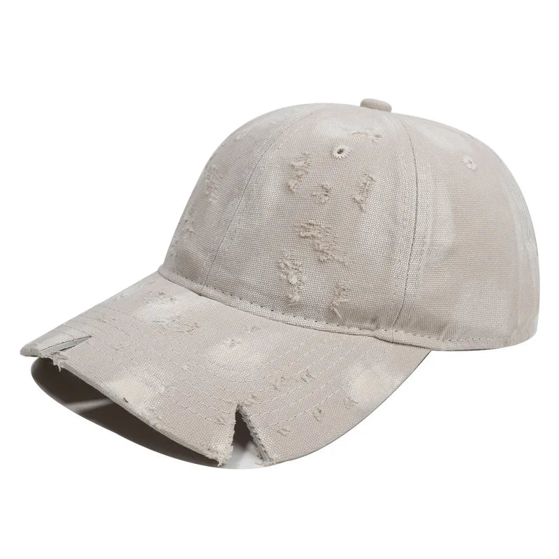 New Vintage-Style Distressed Baseball Cap For Women
