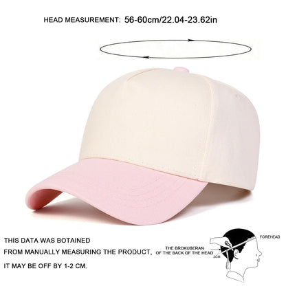 Unisex Light Panel Color Blocked Baseball Caps Spring Autumn