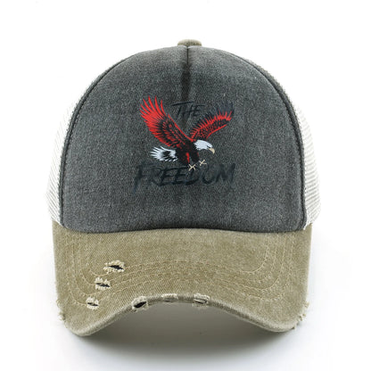 Washed Denim Baseball Cap Women Men