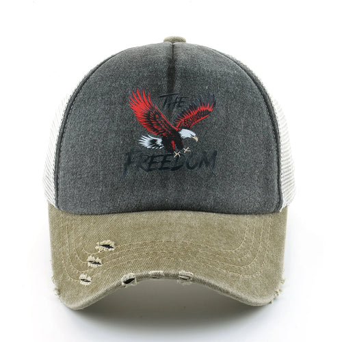 Washed Denim Baseball Cap Women Men