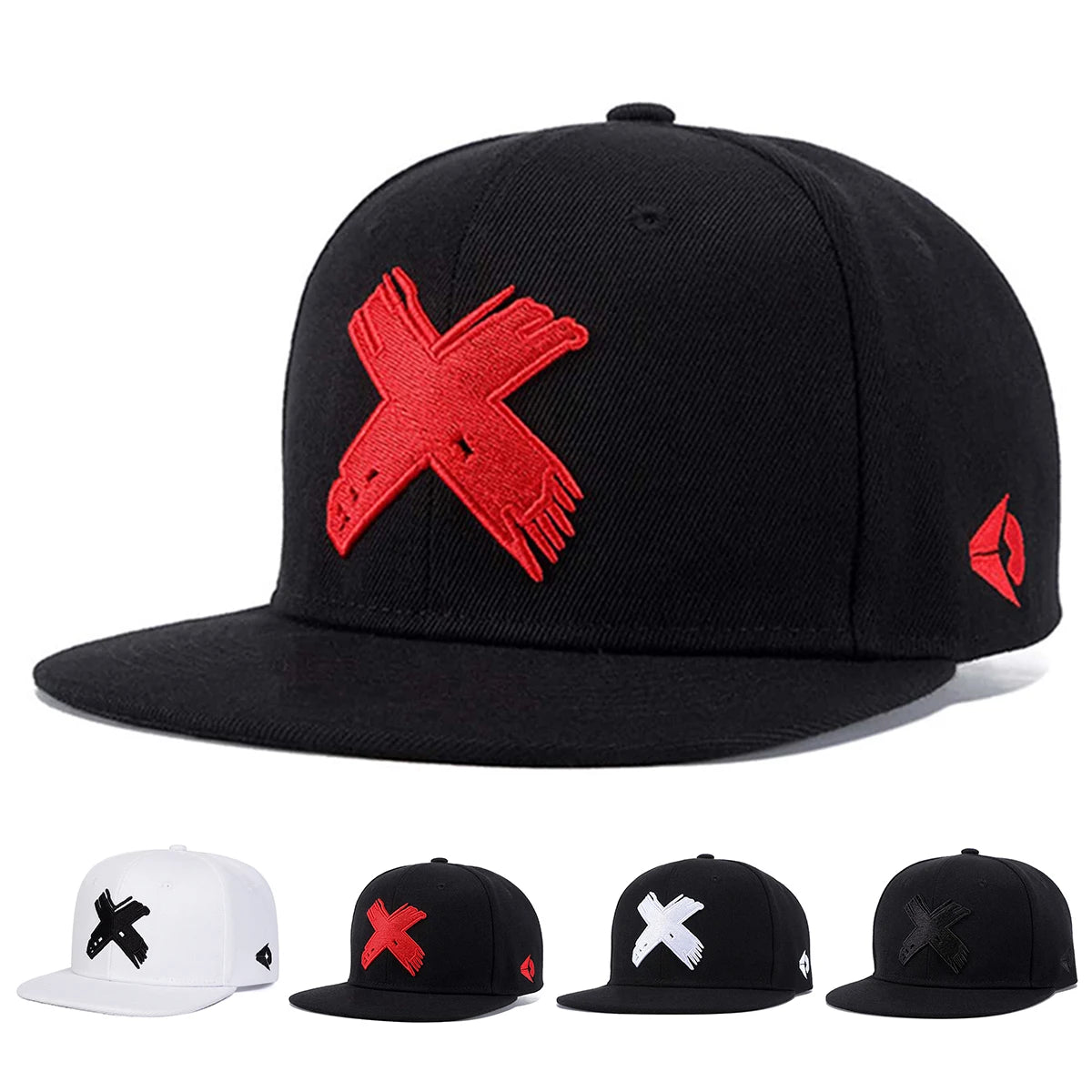Unisex X Letter Embroidery Hip-hop Hats Spring Autumn Outdoor