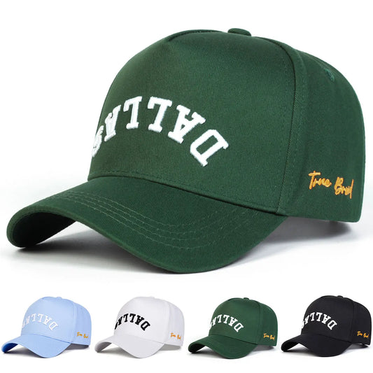 Unisex Dallas Letter Embroidery Baseball Caps Spring And Autumn Outdoor