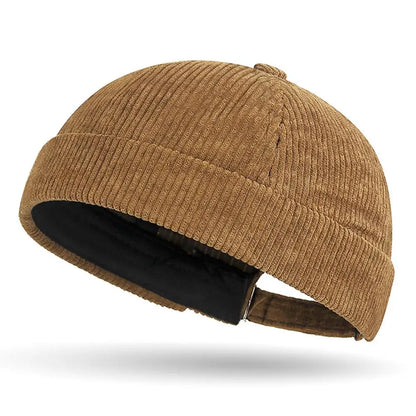 New Corduroy Brimless Cap For Men Women Adjustable