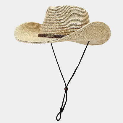 Summer UPF50+ Wide Brim Sun Hat Outdoor Western Cowboy Fisherman Cap