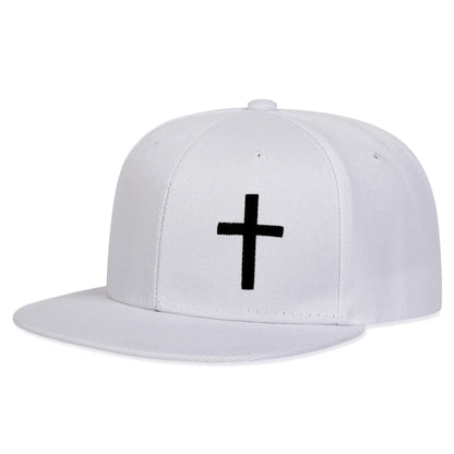 Unisex Cross Embroidery Hip-hop Hats Spring Autumn Outdoor
