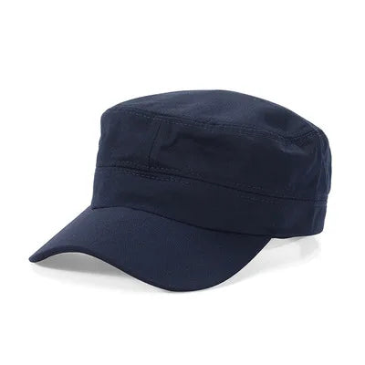 Men's Flat Top Army Baseball Cap Women Spring Solid Cotton Military Tactical Snapback