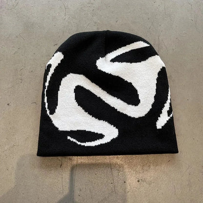 Women Hat Knitting Beanies Goth Tooth Caps Men Y2k Streetwear