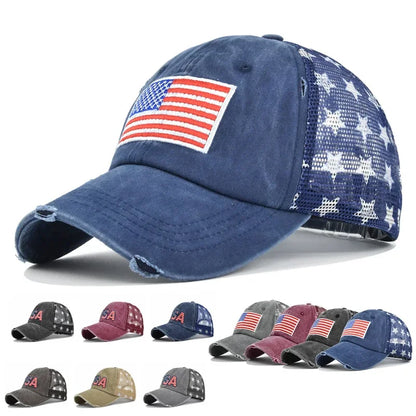 New Embroidered USA Flag Baseball Hat Men