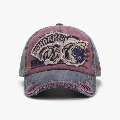 Unisex Shrrks Shark Embroidery Baseball Caps Spring Autumn