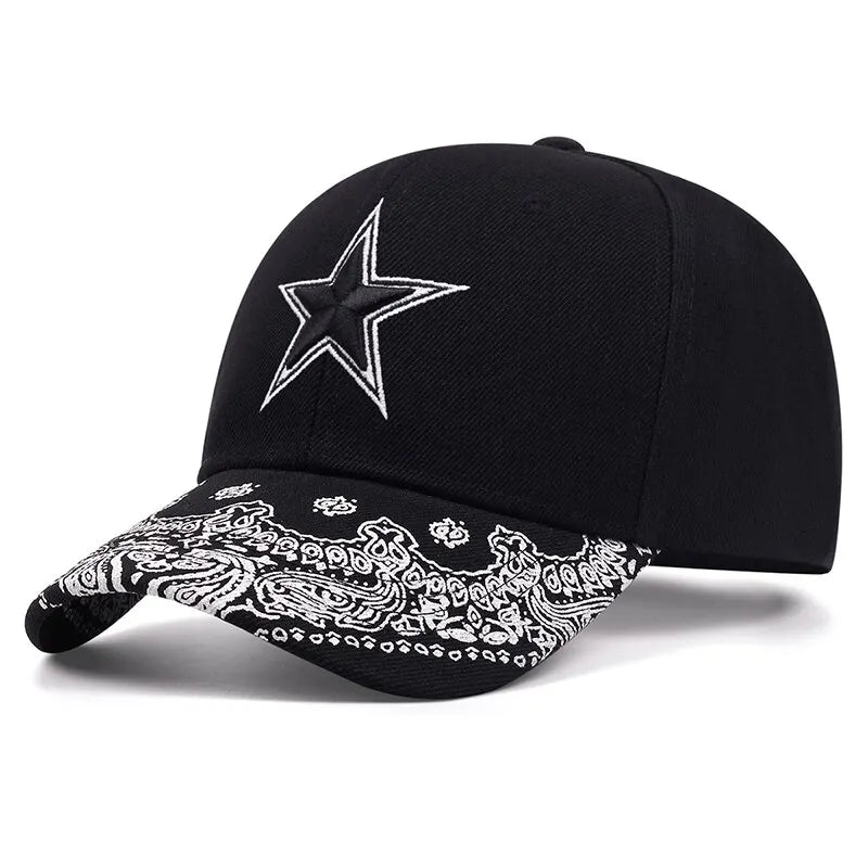 Fashion Embroidery Mens Womens Summer Snapback Cap Cashew Pattern Snapback Hip Hop