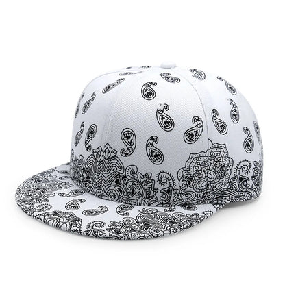 Unisex Printed Hip-Hop Flat Edge Baseball Cap Casual Dance Performance Hat for Men And Women
