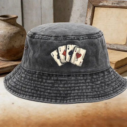 Vintage Washed Cotton Bucket Hat Retro Hip Hop Fisherman Cap