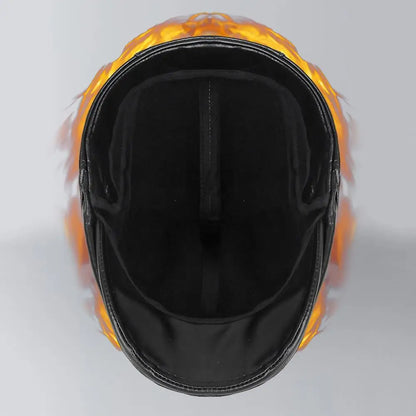 Men Retro Leather Newsboy Caps Autumn Winter Visor Beret Thicken Warm Hat