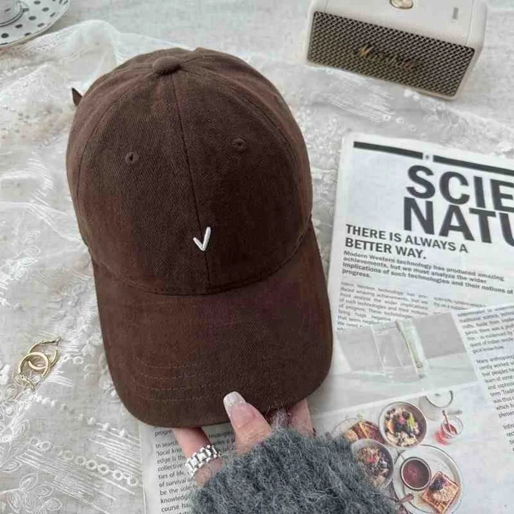Fashion Embroidery Baseball Cap Wide Brim Retro Baseball Hat