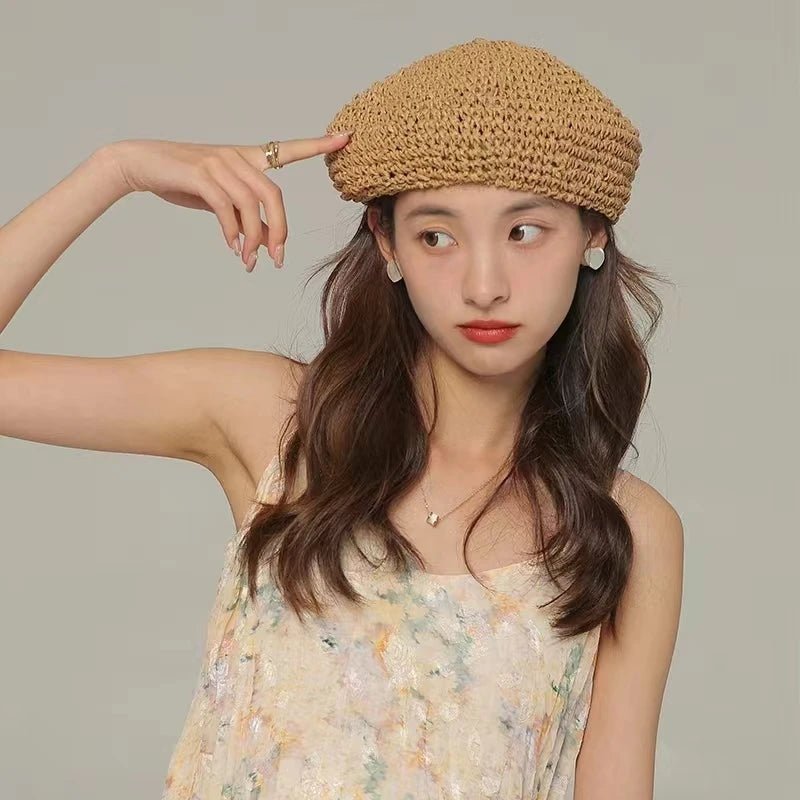 New Summer Solid Color Beret For Women