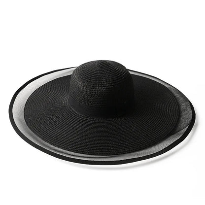 Women Sun Hat Big Eaves Waves Beach Cap Ladies Hat Big Brim Sun Visors UV Cut Bucket