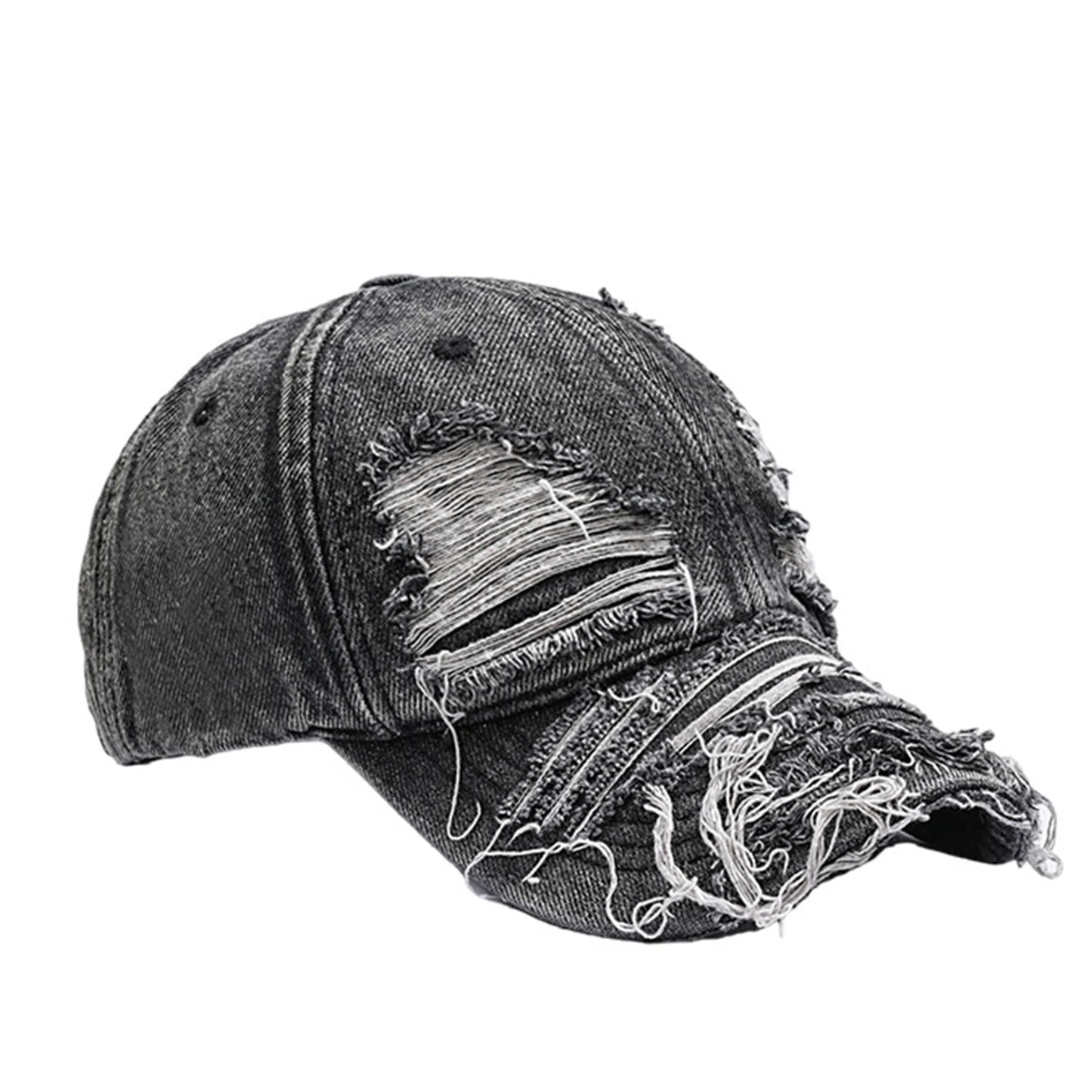 Hot Distressed Baseball Cap Washed Cotton Trendy Unisex Soft Top Sun Hat