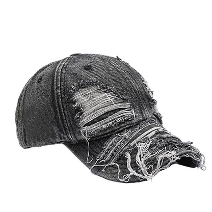 Hot Distressed Baseball Cap Washed Cotton Trendy Unisex Soft Top Sun Hat