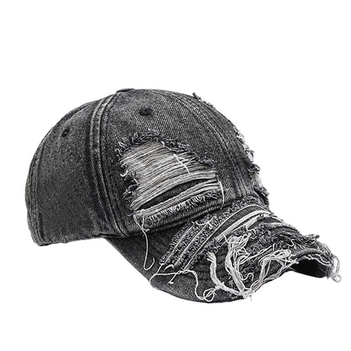 Hot Distressed Baseball Cap Washed Cotton Trendy Unisex Soft Top Sun Hat